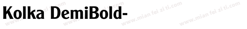 Kolka DemiBold字体转换